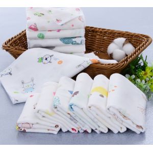 60S Double Cotton Gauze Fabric Anti Uv 110GSM Infants Handkerchief