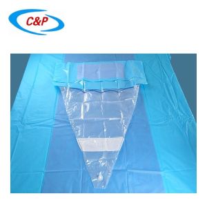 OEM Blue Lithotomy Pack Pouch Drapes For Medical Surgery