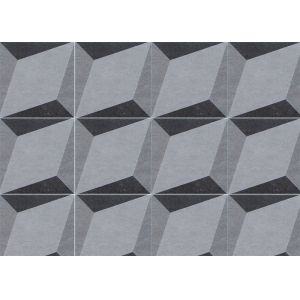 Dark Color Grey Patterned Floor Tiles Simple Pattern For Commercial Decoration