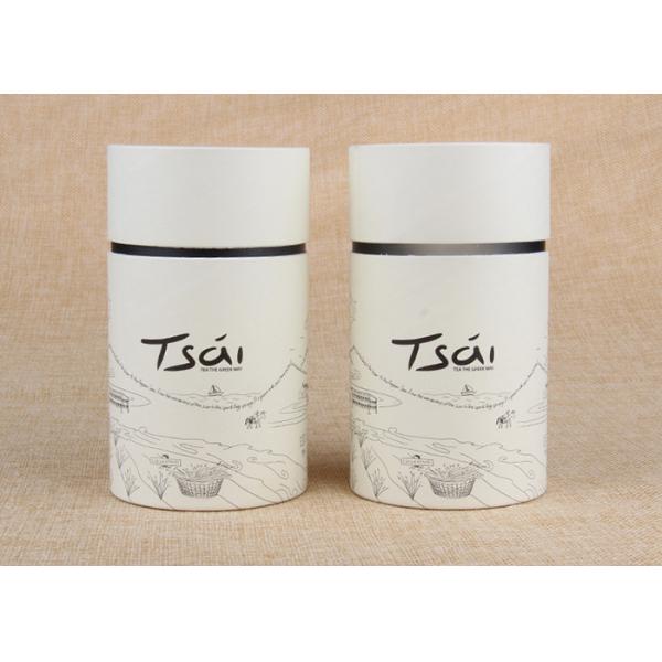 Buy Food Package Tea Paper Tube Packaging Flat Top / Bottom Canister Custom Paper Tubes at wholesale prices