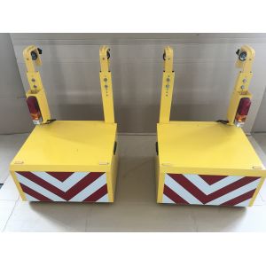 RemovableTraffic Yellow Portable Vehicle Barricades With Wheels