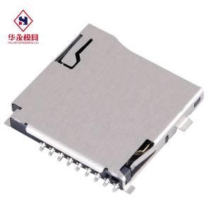 Push-Push Type Transflash 9pin Micro Sd Socket Connector