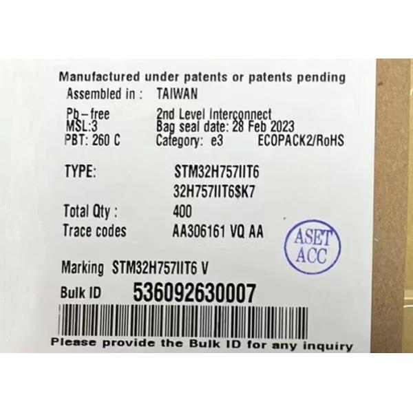Microcontroller MCU STM32H757IIT6 32Bit Dual Core 240MHz Embedded Microcontrolle