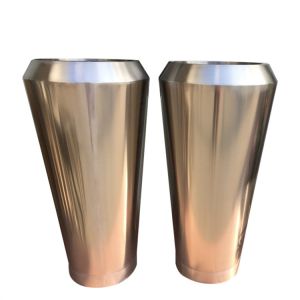 Stainless steel mirror planter cylinder round flower pot bucket