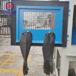 Automatic Rolling Basket Sandblasting Machine For Bakelite Skeleton Deburring