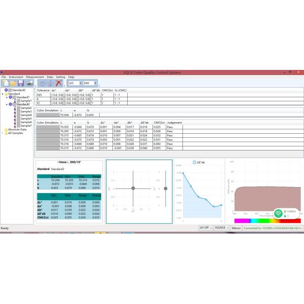 Opacity Transmission Reflectance Benchtop Spectrophotometer YS6060 3nh For Wallcovering