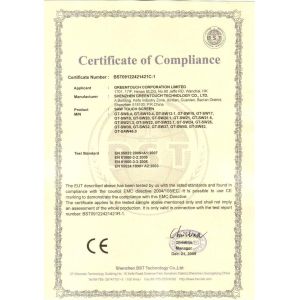 Shenzhen GreenTouch Technology Co., Ltd Certifications
