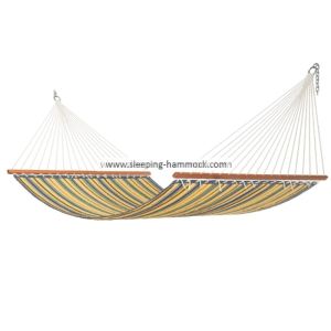 Oversized Quilted Tree Sleeping Hammock Variation Striped Pattern With Solid