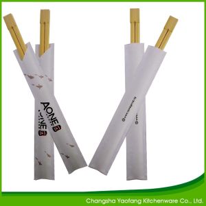 24 cm Twins disposable Bamboo Chopsticks with semi-closed paper sleeve