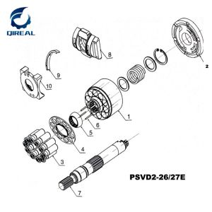 High Quality Psvd2-21c Hydraulic Main Pump Spare Parts
