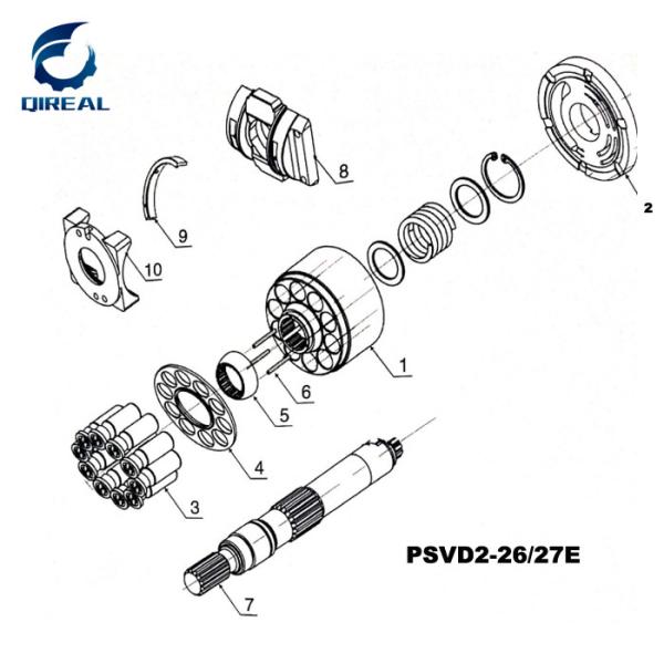 Buy High quality PSVD2-26E/27E Hydraulic Pump Repair Parts Kit at wholesale prices