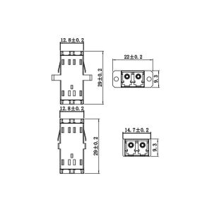 Single mode 0.2dB 1550nm LC Fiber Optic Adapter