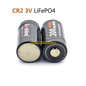 Soshine LiFePO4 15266 (IFR CR2) 3.2V 300mAh Protected Rechargeable Battery