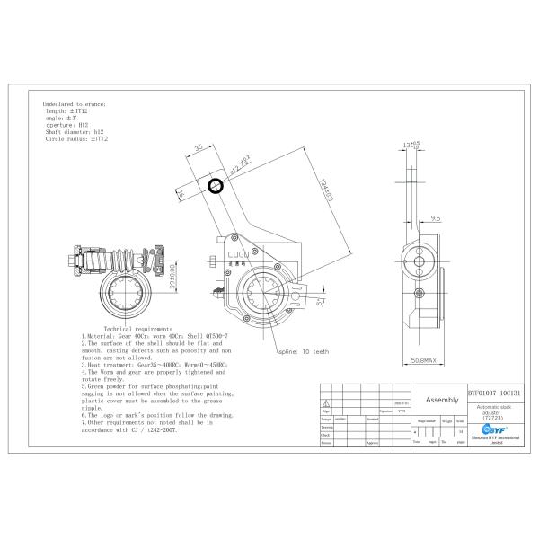1136432 72723 Automatic Slack Adjuster Trailer Parts