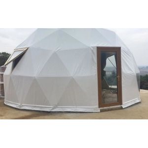 Outdoor Hotel Camping PVC 10m Geodesic Dome Tent With Door Dome Camping Tent
