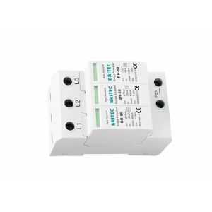60KA 3P Type 2 Surge Protector Device T2 Class II Thermoplastic