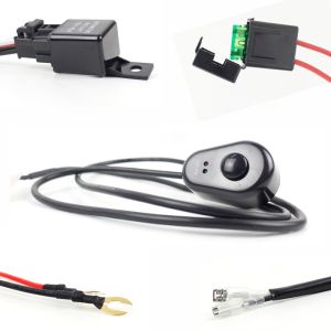 Onedrive 12V 40A Electric Vehicle Cable With Switch LED Work Spotlight