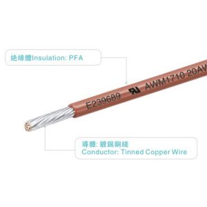UL1710 Brown PFA Wires 600v 200c AWM1709 A/B For Home Appliance / Heater