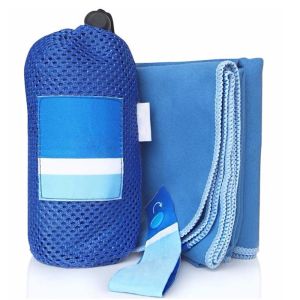 Wholesale Custom Microfiber Suede Sports Mesh Bag Gym Towel