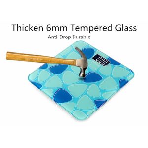 Collision Avoidance Electronic Bathroom Scales With Big Blue LED Display