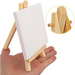 Tabletop Mini Art Easel And Canvas Set , Canvas Easel Paint Set Custom Size