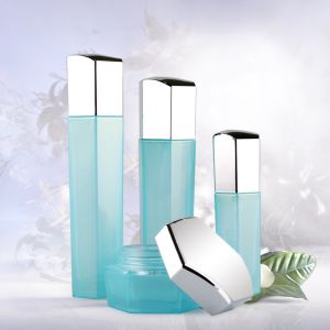 Spray Cap 110ml Hexagonal Glass Cosmetic Bottle Set