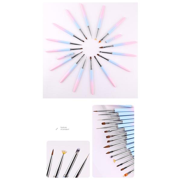 Nail Art Brushes Gel Polish Painting Drawing Acrylic Brush Eco-friendly Kolinsky Acrylic Nail Brush