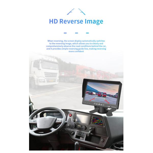 7 Inch Car DVR Camera 4 Way Truck Traffic Front And Rear Video Full HD