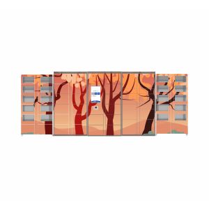 Transparent Doors Machine Locker Different Payment Methods Access