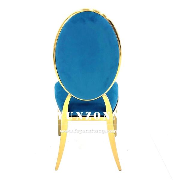 Modern Dining Furniture Stacking Design Hotel Living Room Chair Gold Metal Stainless Steel Banquet Wedding Chairs for Event Party Hall