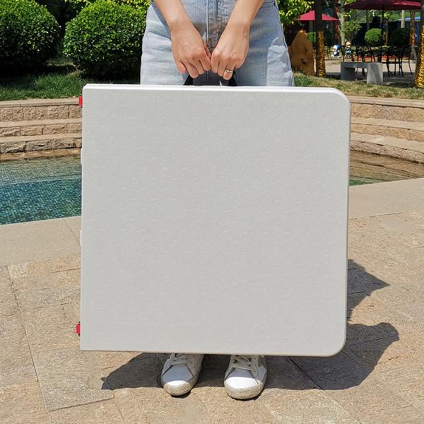 Portable HDPE Plastic Metal Adjustable Folding Table for Hotel Restaurant and Banquet