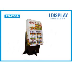 Floor Cardboard POP Displays Stands Varnish Coating For Marmalade Retail
