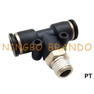 China PT Male Branch T Shape Connect Tube Pneumatic Air Hose Fitting Parts 1/8 1/4 3/8 1/2 on sale