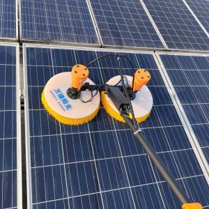Electric Solar Panel Cleaning Brush with Double-Head Rotation and 7.5m