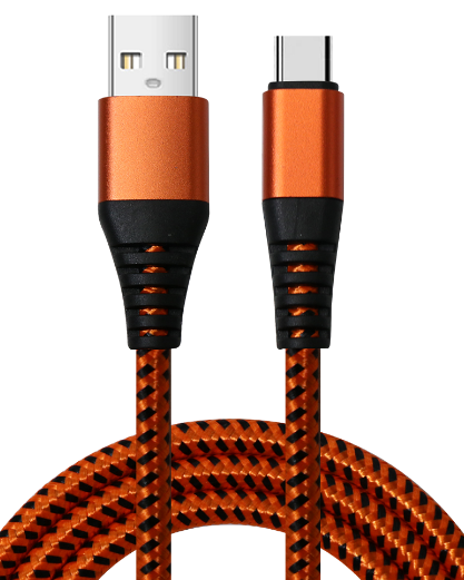 Customized Braided Charging Cable USB A To Lightning / Android / Type C Devices 1m Length Aluminum Alloy With Pvc