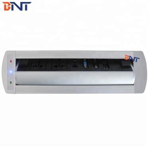Conference Tabletop Hidden Electric Rotating Power Outlet Box / Desktop
