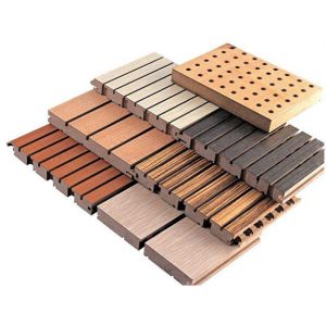 Grooved Wood Panel Polyester Pvc Ceiling Charcoal Decorative Wall Panels