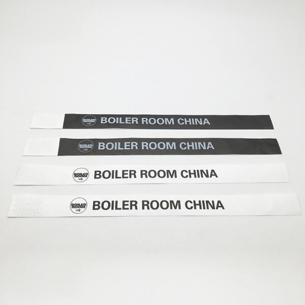 Custom Logo Sequential Numbering Tyvek Wristbands Swimming Pool Waterproof Ink