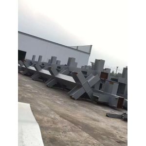 Customsized Poultry Farm Structure , Hollow Pipe Steel Structure Tower - Red