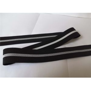 4 Cm Elastic Nylon Webbing Black and White Strip