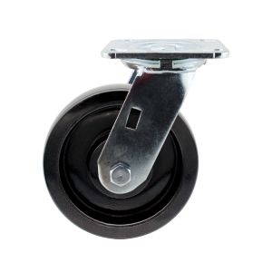 200x50mm Heavy Duty Casters Solid Black Wheel Swivel Plate Glass Filled Nylon