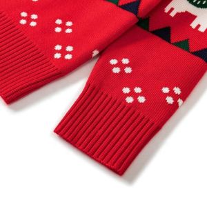 customized 100% cotton cartoon jacquard kids christmas sweater knit jumpers
