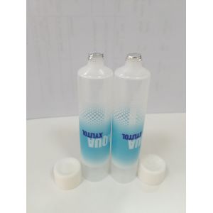 Round Transparent Laminated Pharmaceutical / Toothpaste Tube With Screw Cap