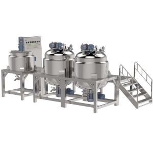 Three Layer Liquid Detergent Making Machine With Homogenizing Head Double
