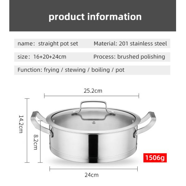 New Arrival Stainless Steel Kitchen Cookware Sets Pots And Pans Saucepan Pot Set Cookware Set Cooking