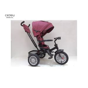 Inflatable Wheels Purple Tricycle Stroller Bike 12KG EN71