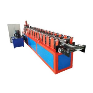 Side Guide Rail Roller Shutter Door Roll Forming Machine With Hydraulic Cutting