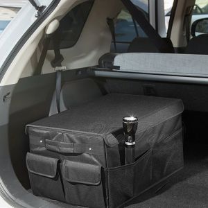 Foldable Car Trunk Organizer with Cover Trunk Storage