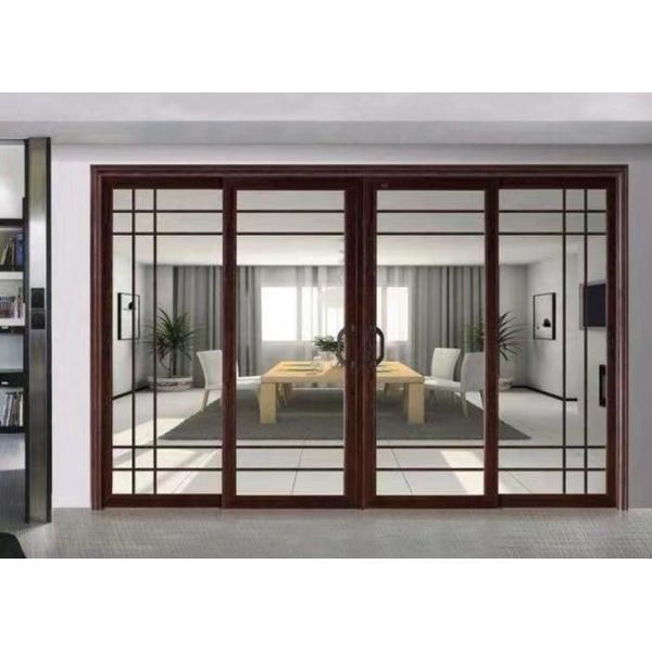 Soundproof Aluminum Alloy Sliding Door , Residential Aluminum Sliding Glass