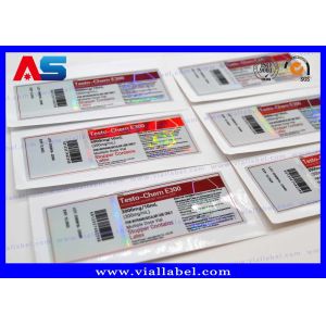 Anti Fake Laser Holographic 10ml Vial Labels For Peptide Pharmacy Medication